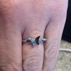 Elegant Silver Butterfly Ring